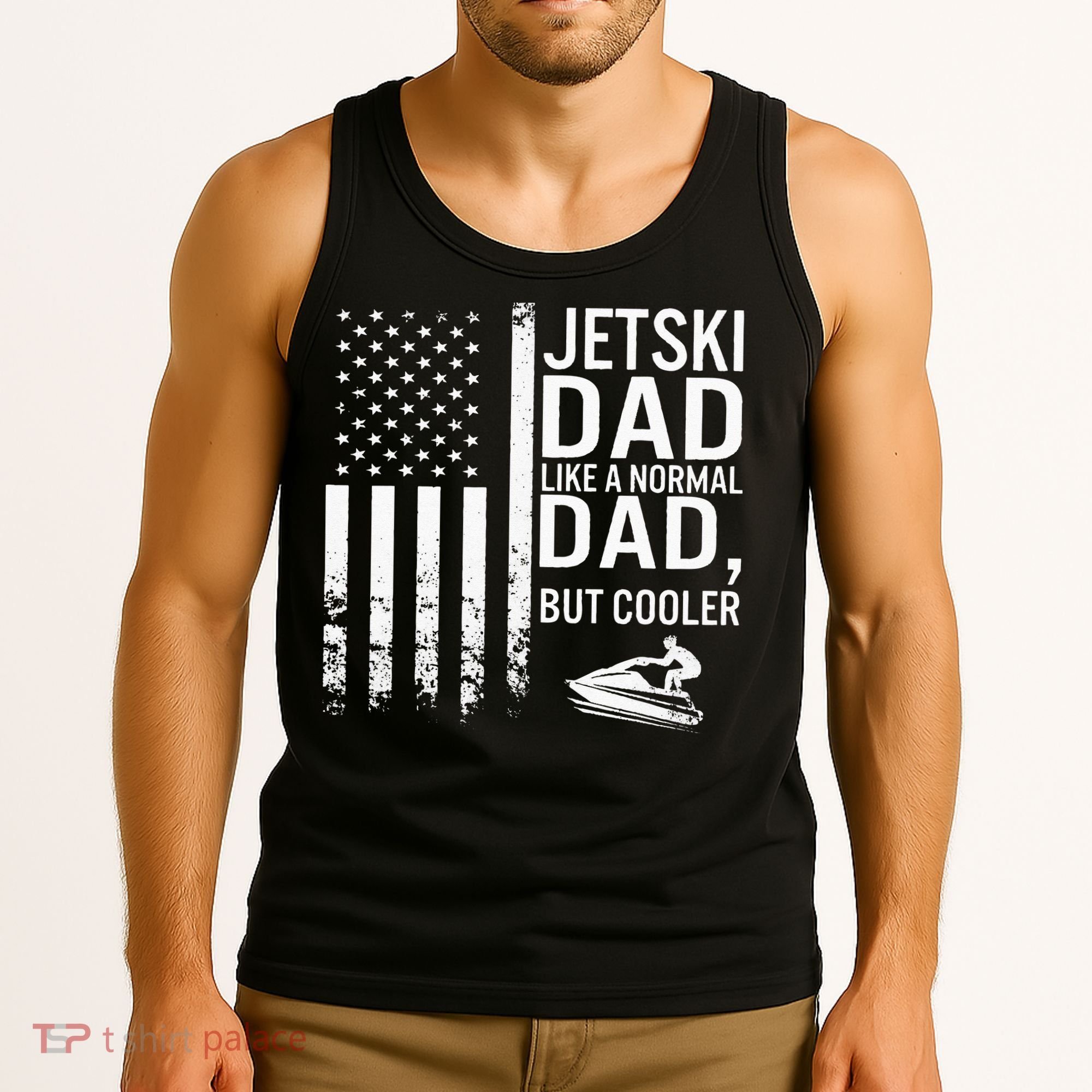 Jetski Dad Fathers Day Dad Jet Ski Rider Water Jet Skiing Tank Top