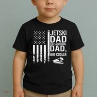 Jetski Dad Fathers Day Dad Jet Ski Rider Water Jet Skiing Toddler T-Shirt thumb 2