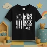 Jetski Dad Fathers Day Dad Jet Ski Rider Water Jet Skiing Toddler T-Shirt thumb 3