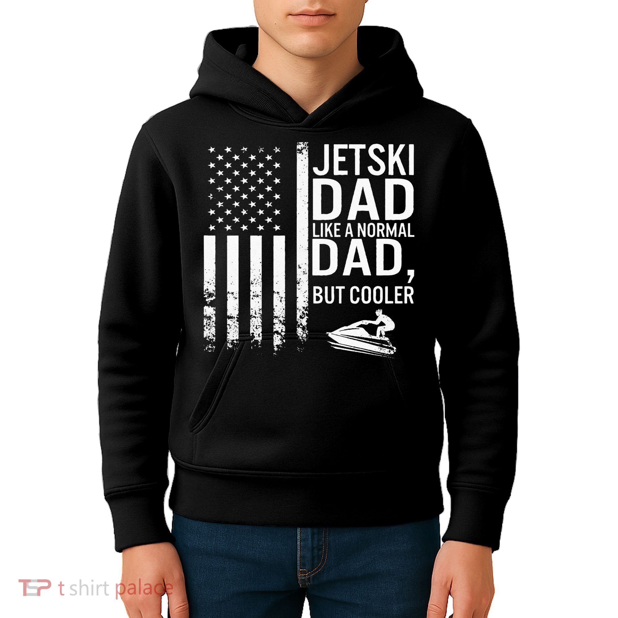 Jetski Dad Fathers Day Dad Jet Ski Rider Water Jet Skiing Kids Hoodie