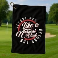 Jetski Dad Fathers Day Dad Jet Ski Rider Water Jet Skiing Great Gift Golf Towel thumb 1
