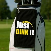 Just Dink It Funny Pickleball Play Pickle Ball Golf Towel thumb 2