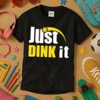Just Dink It Funny Pickleball Play Pickle Ball Kids T-Shirt thumb 3