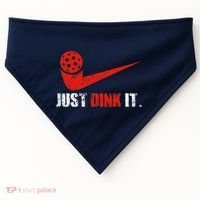 Just Dink It Pickleball Player Fan Gift USA-Made Doggie Bandana thumb 0
