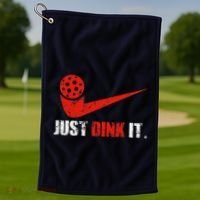 Just Dink It Pickleball Player Fan Gift Golf Towel thumb 1