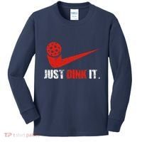 Just Dink It Pickleball Player Fan Gift Kids Long Sleeve Shirt thumb 0