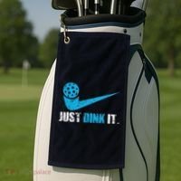 Just Dink It Pickleball Player Fan Gift Golf Towel thumb 2