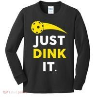 Just Dink It Funny Pickleball Kids Long Sleeve Shirt thumb 0