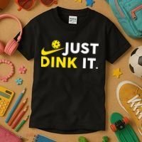 Just Dink It Funny Pickleball Play Pickle Ball Kids T-Shirt thumb 3