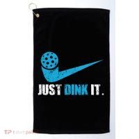 Just Dink It Pickleball Player Fan Gift Golf Towel thumb 0