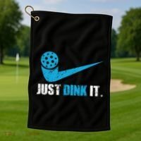 Just Dink It Pickleball Player Fan Gift Golf Towel thumb 1