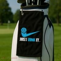 Just Dink It Pickleball Player Fan Gift Golf Towel thumb 2