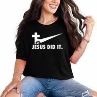 Jesus Did It Cross Comfort Colors T-Shirt thumb 0
