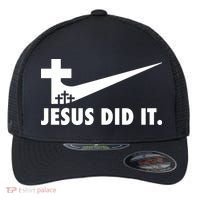 Jesus Did It Cross Flexfit Unipanel Trucker Cap thumb 0