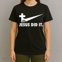 Jesus Did It Cross T-Shirt thumb 4