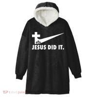 Jesus Did It Cross Hooded Wearable Blanket thumb 0