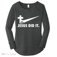 Jesus Did It Cross Women's Perfect Tri Tunic Long Sleeve Shirt thumb 0