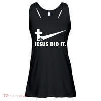 Jesus Did It Cross Ladies Essential Flowy Tank thumb 0