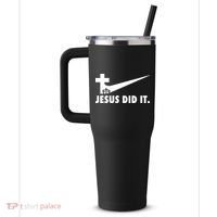 Jesus Did It Cross 40oz Vacuum Insulated Stainless Steel Travel Tumbler thumb 2