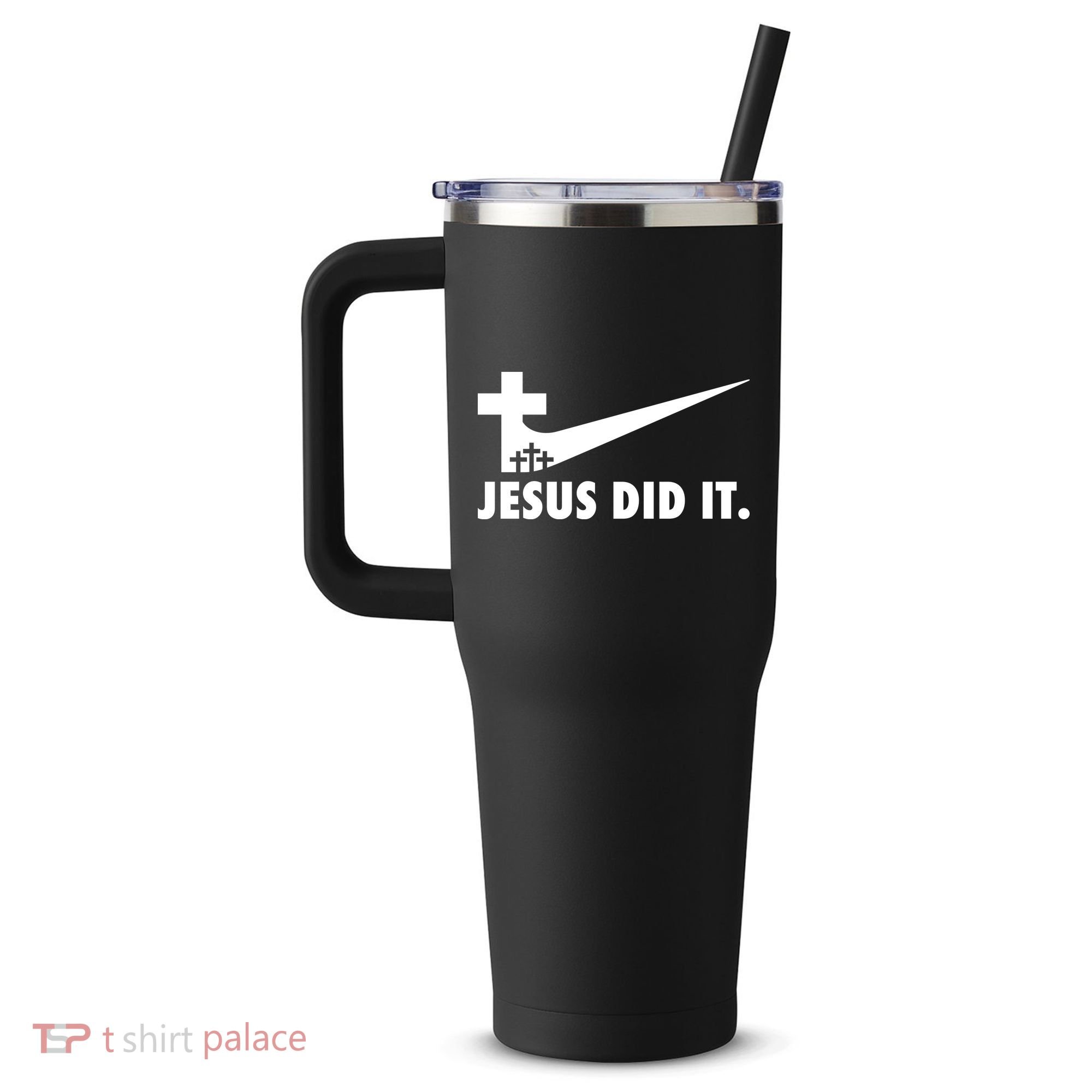 Jesus Did It Cross 40oz Vacuum Insulated Stainless Steel Travel Tumbler