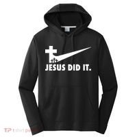 Jesus Did It Cross Performance Fleece Hoodie thumb 0