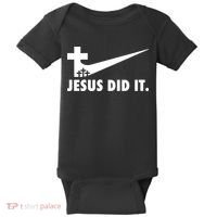 Jesus Did It Cross Baby Bodysuit thumb 0