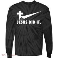 Jesus Did It Cross Tie-Dye Long Sleeve Shirt thumb 0