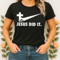 Jesus Did It Cross Women's T-Shirt thumb 2