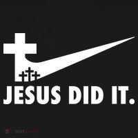 Jesus Did It Cross Women's V-Neck T-Shirt thumb 4