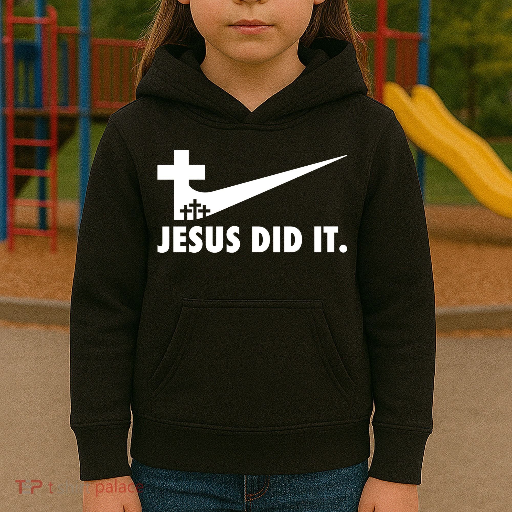 Jesus Did It Cross Kids Hoodie