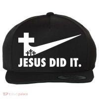 Jesus Did It Cross Wool Snapback Cap thumb 0
