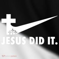 Jesus Did It Cross Toddler Fine Jersey T-Shirt thumb 2