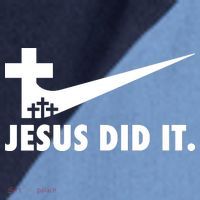 Jesus Did It Cross Raglan Baseball Sleeve Shirt thumb 2