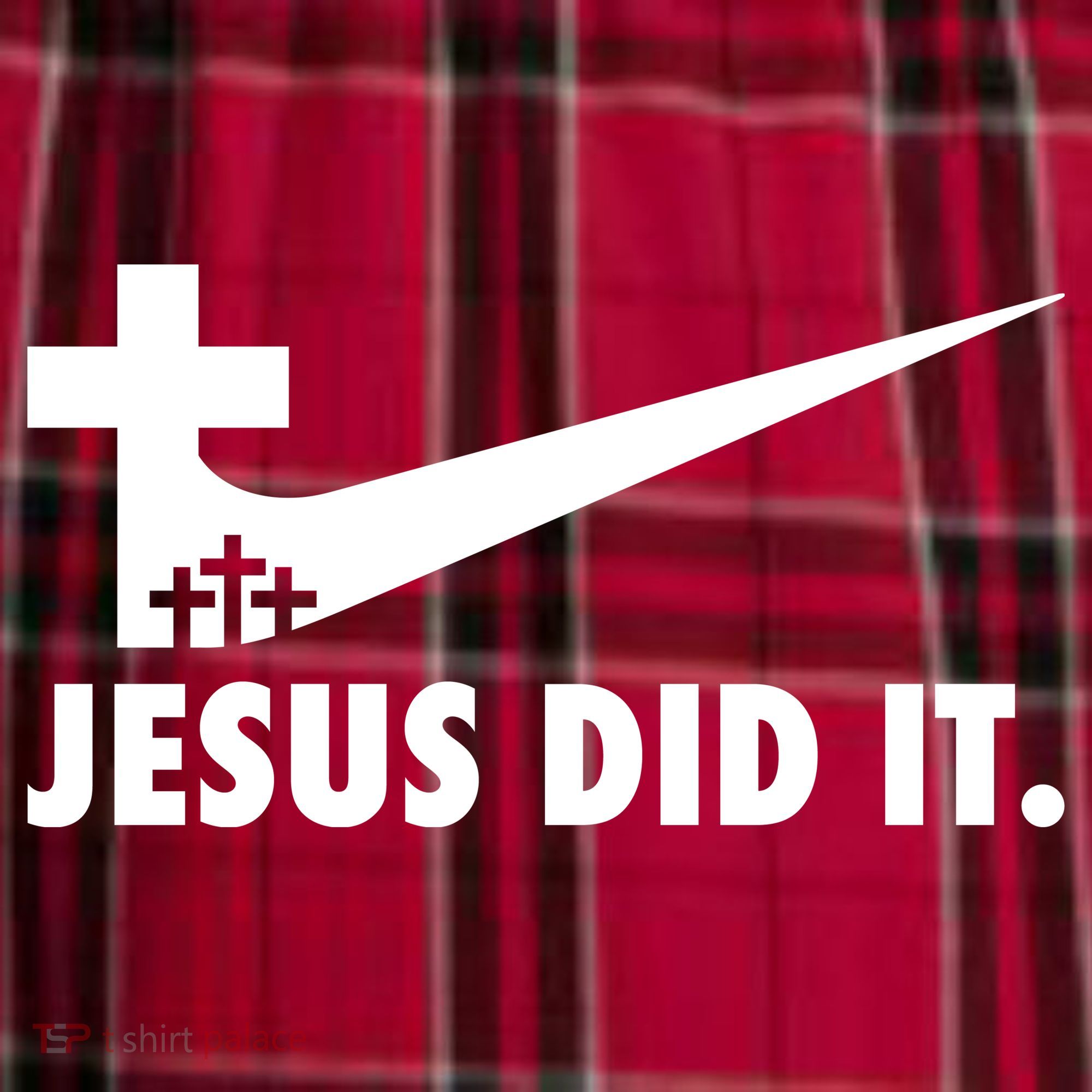 Jesus Did It Cross Women's Flannel Plaid Pajama Pants