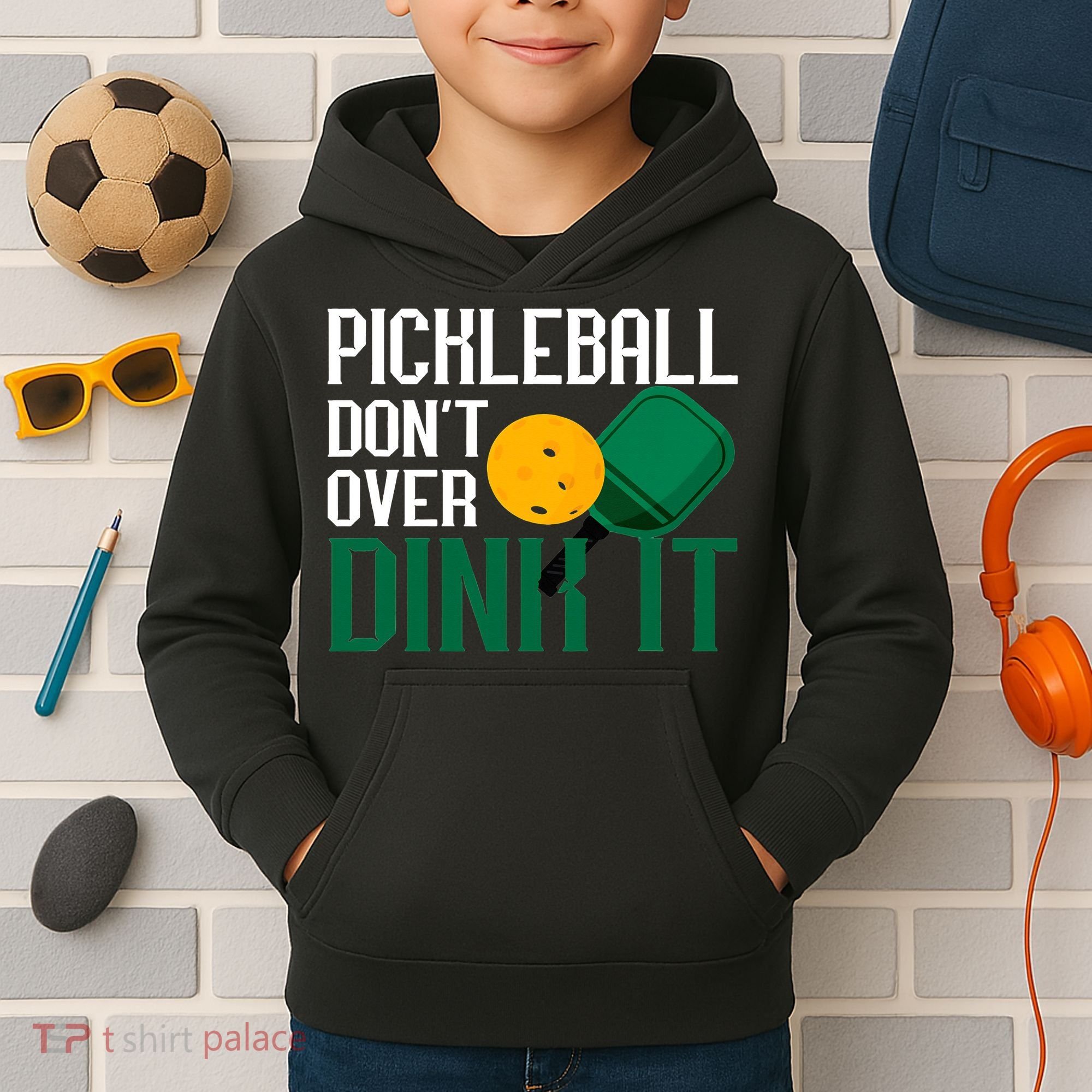 Just Dink It Pickleball Player Fan Gift Kids Hoodie