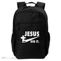 Jesus Did It Faith Cross Christian Backpack thumb 0