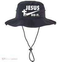 Jesus Did It Faith Cross Christian Bucket Hat thumb 0