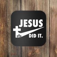 Jesus Did It Faith Cross Christian Coaster thumb 0