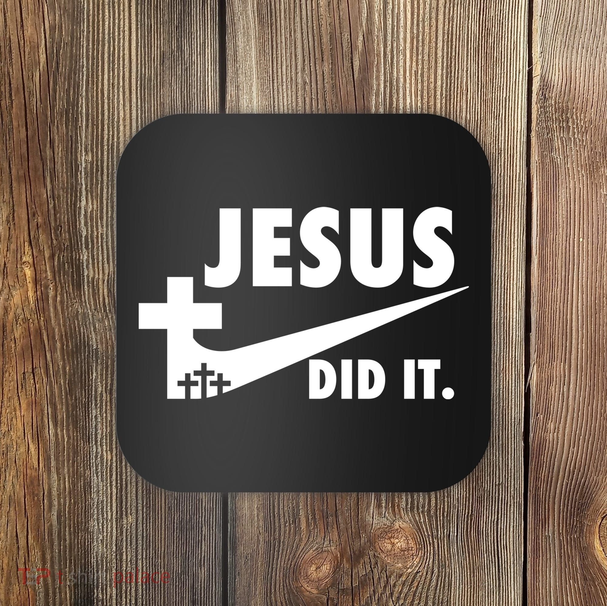 Jesus Did It Faith Cross Christian Coaster