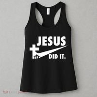 Jesus Did It Faith Cross Christian Women's Tank Top thumb 3