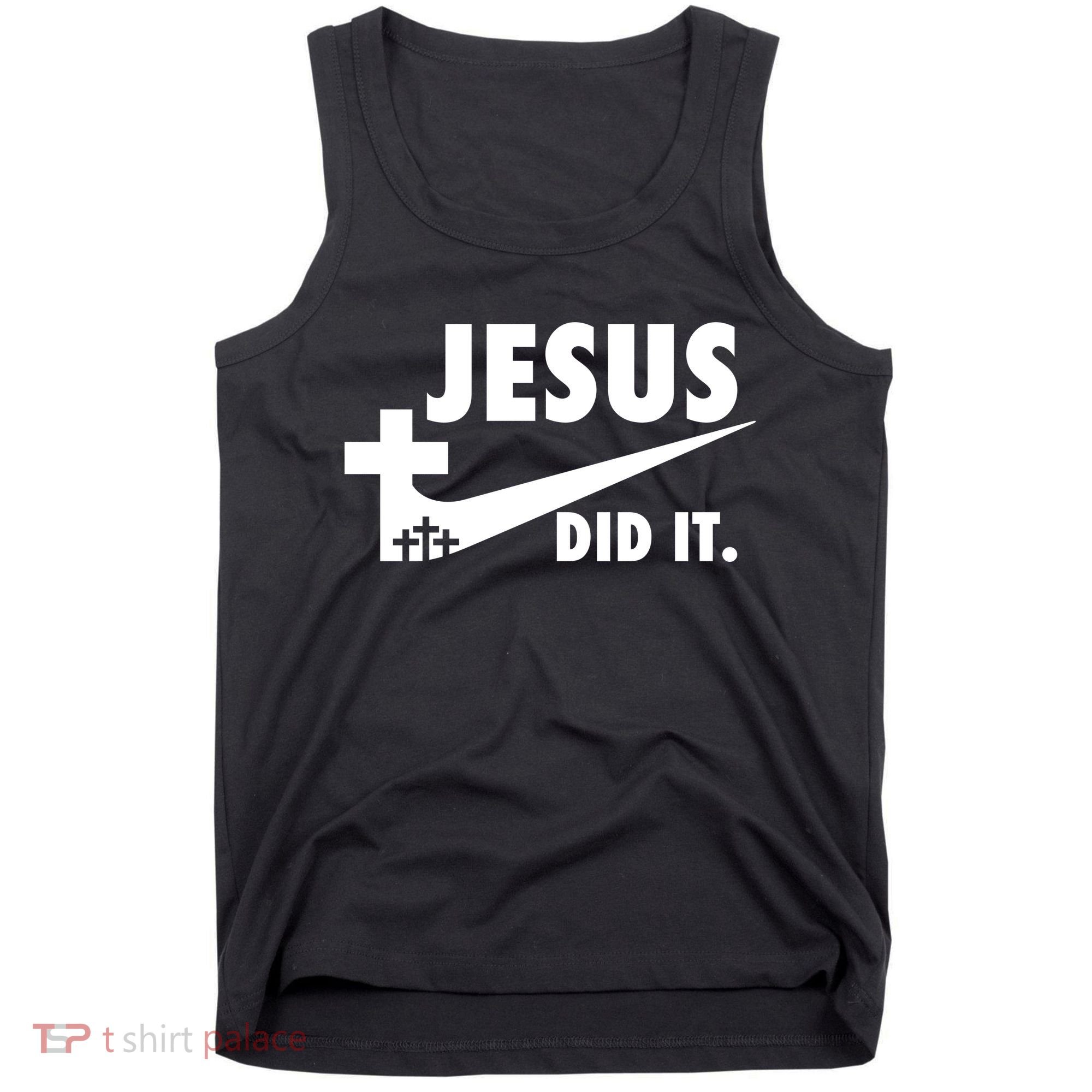 Jesus Did It Faith Cross Christian Tank Top