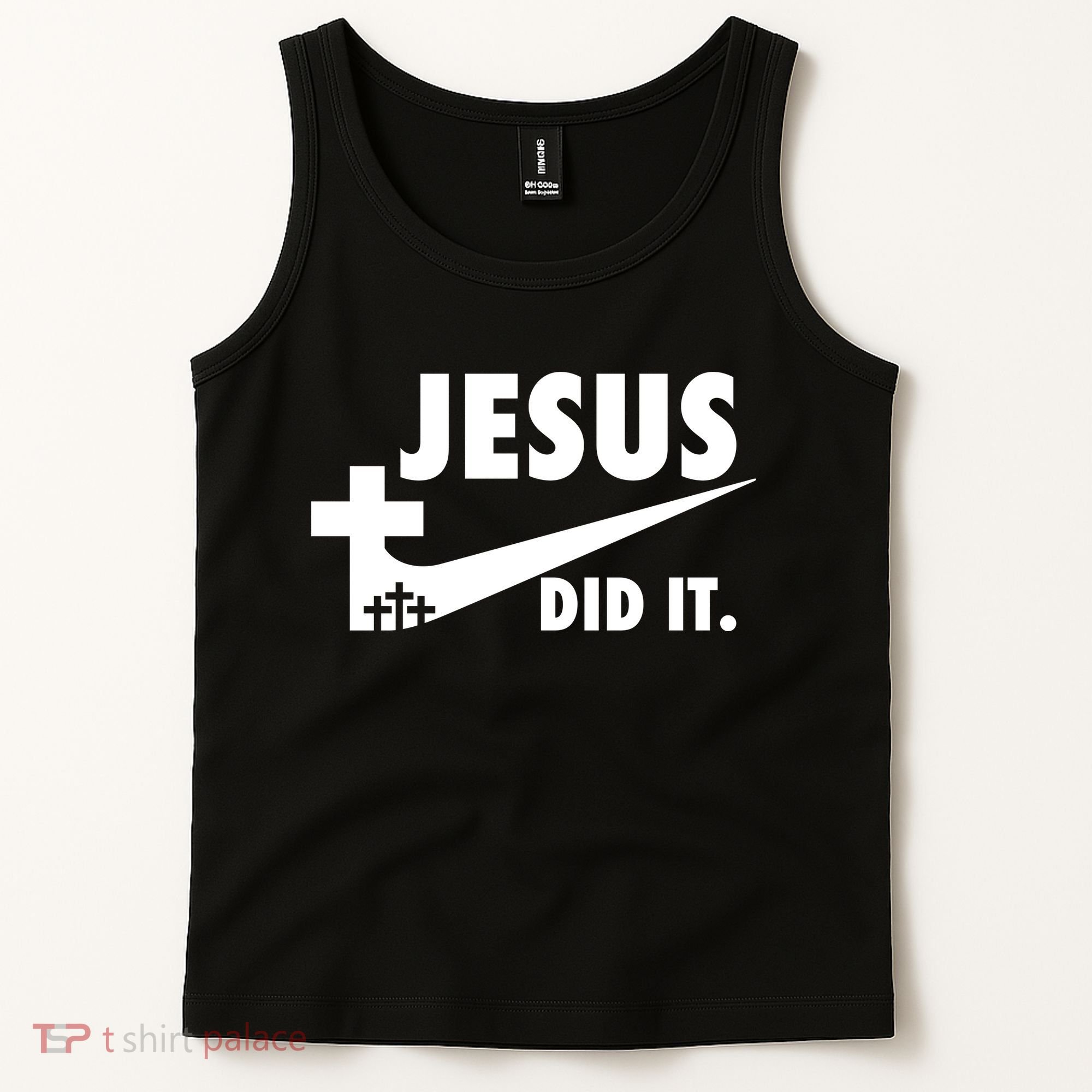Jesus Did It Faith Cross Christian Tank Top