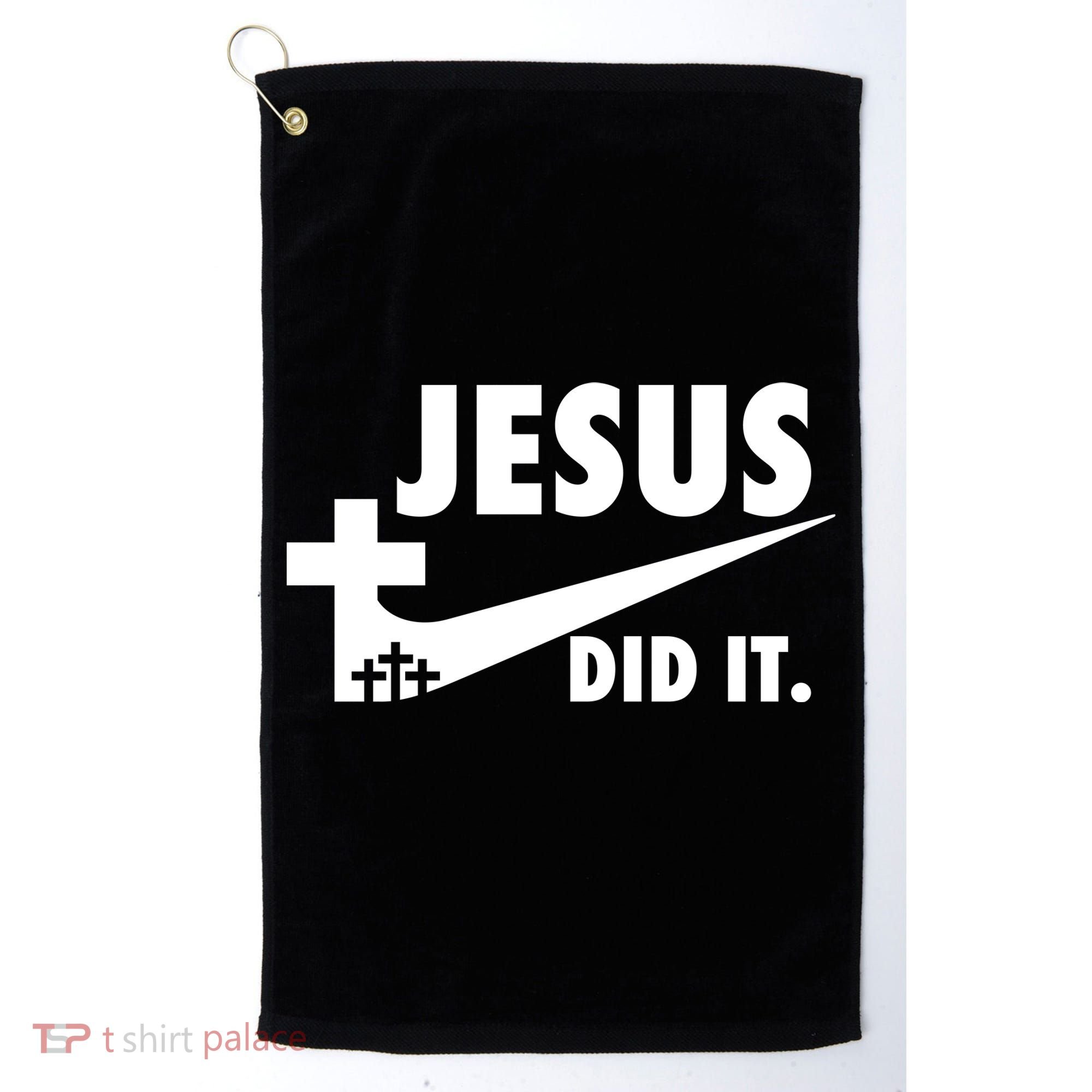 Jesus Did It Faith Cross Christian Golf Towel