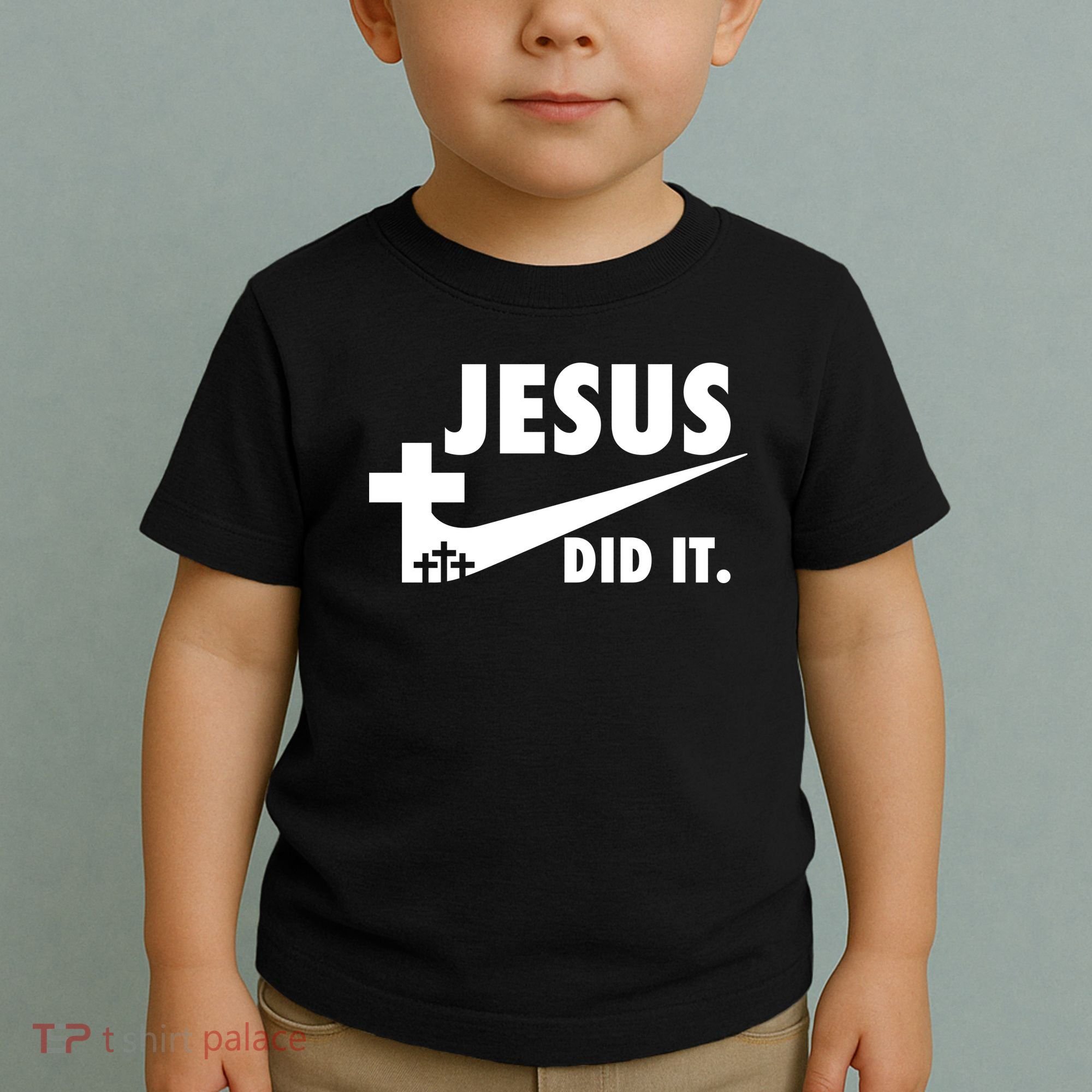 Jesus Did It Faith Cross Christian Toddler T-Shirt