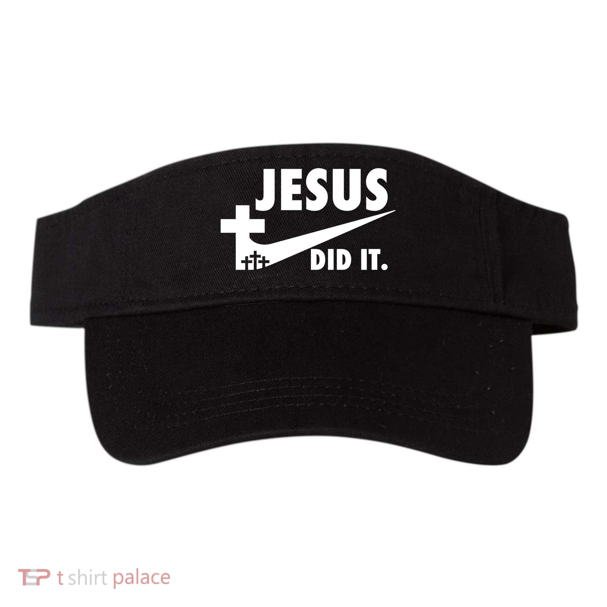 Jesus Did It Faith Cross Christian Visor