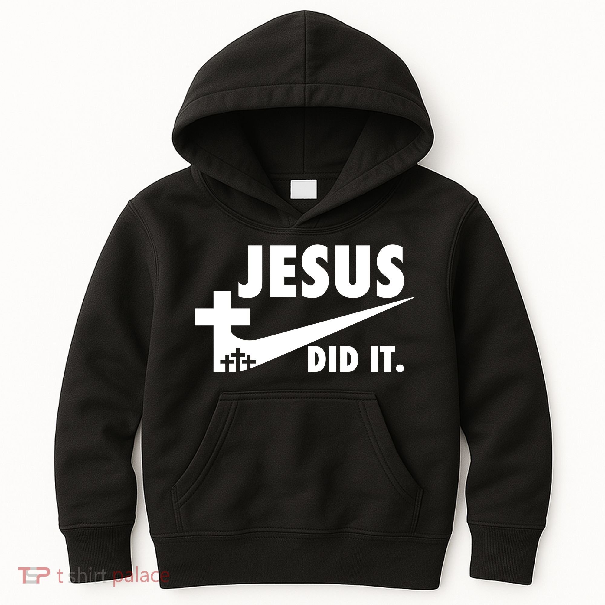 Jesus Did It Faith Cross Christian Kids Hoodie