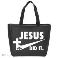 Jesus Did It Faith Cross Christian Tote Bag thumb 0
