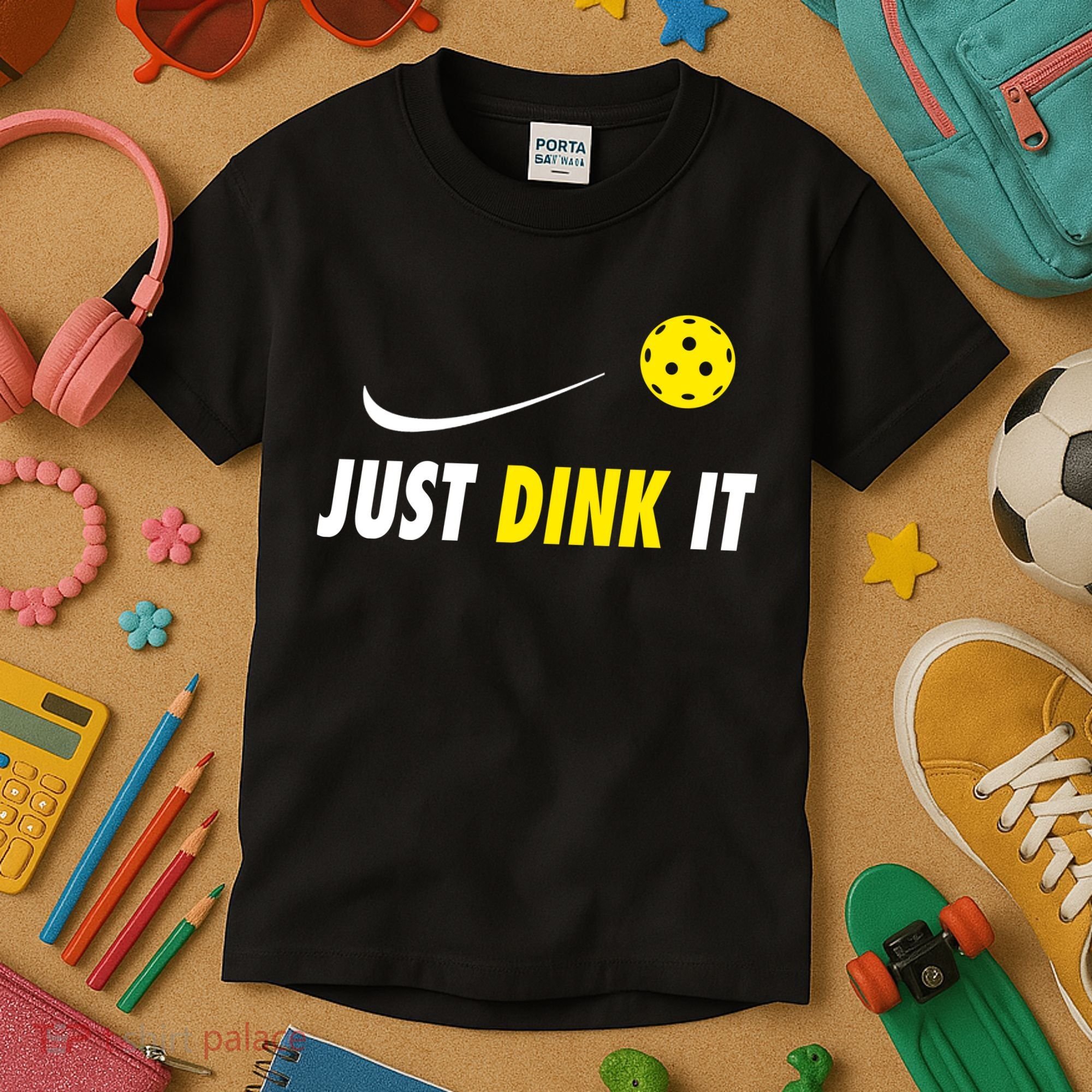 Just Dink It Funny Pickleball Kids T-Shirt