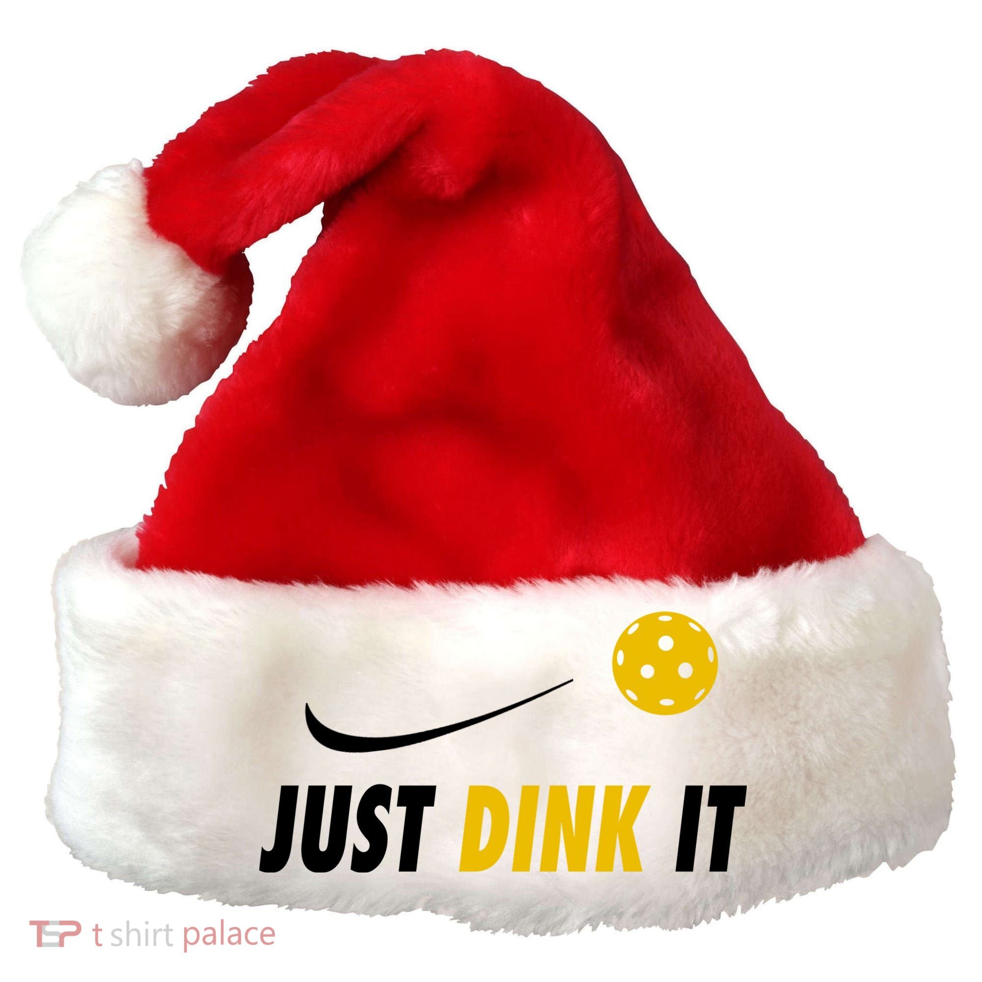 Just Dink It Funny Pickleball Santa Hat