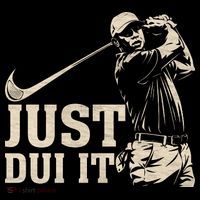 Just Dui It Funny Golf Parody Women's Long Sleeve Shirt thumb 2